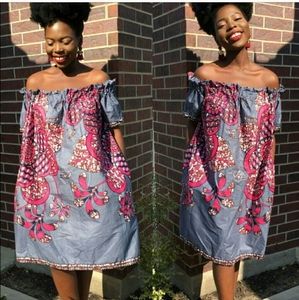 African off the shoulder dress